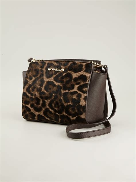 leopard michael kors crossbody bag|Michael Kors studded crossbody bag.